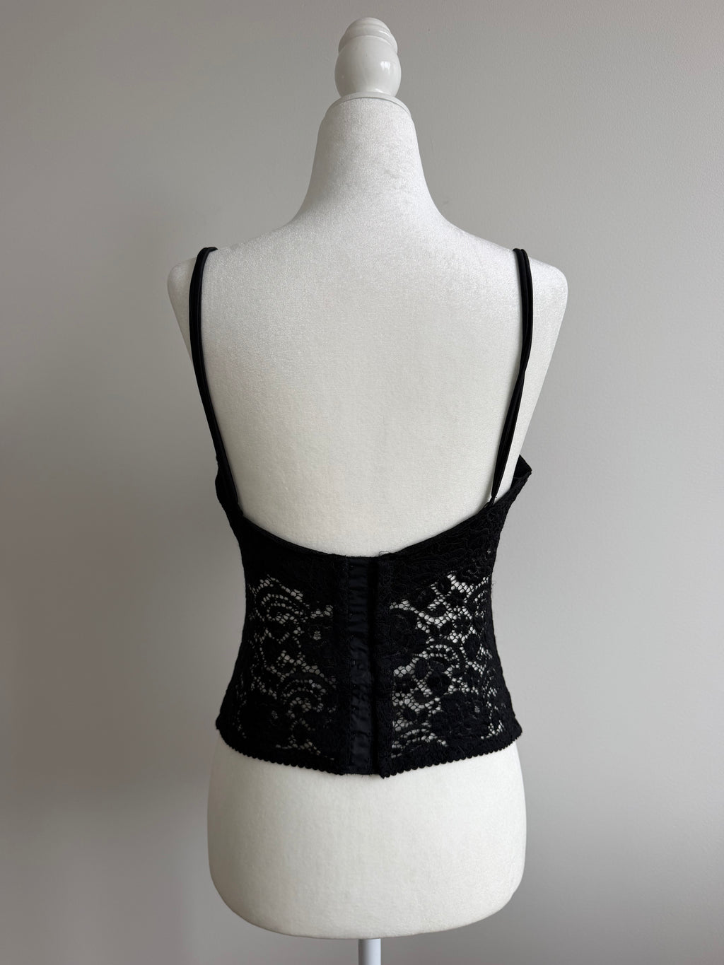 La Perla Black Lace Corset Camisole Bustier Top