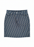 FENDI Vintage 1990s Zucca Logo Skirt