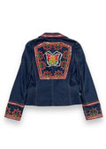 Christian Dior by John Galliano 2006 Embroidered Butterfly Denim Blazer