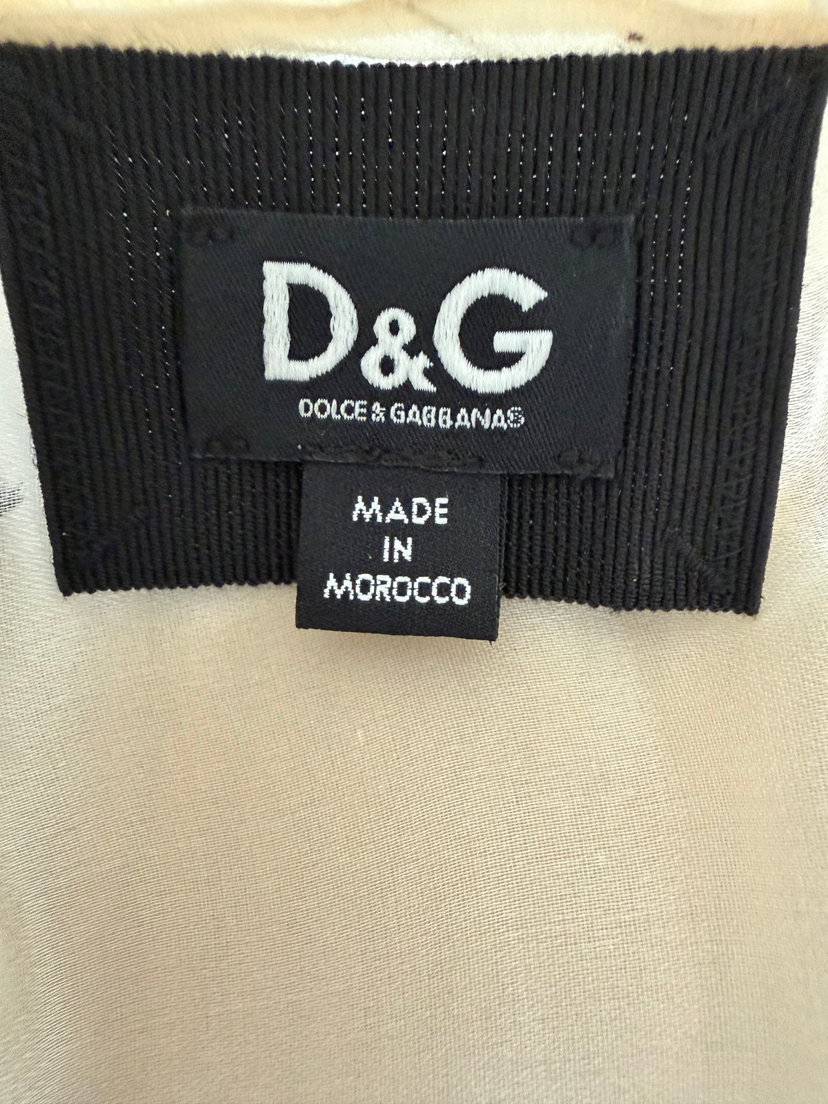 Vintage D&G Dolce & Gabbana Silk Butterfly Appliqué Blouse