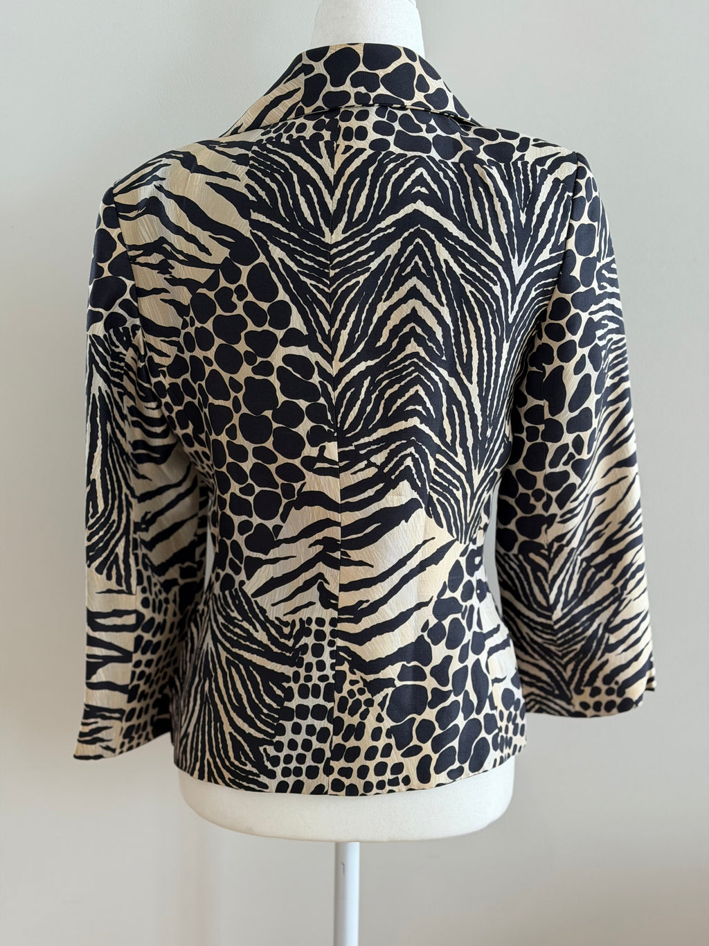 Dolce & Gabbana SS 1996 Silk Animal Print Blazer