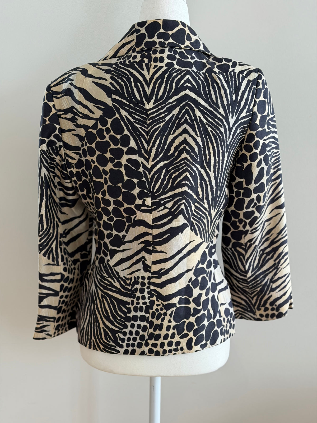 Dolce & Gabbana SS 1996 Silk Animal Print Blazer