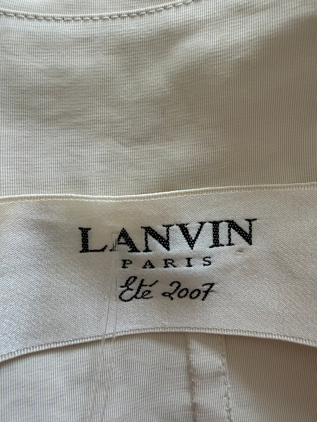 Lanvin Paris Été 2007 Ivory Oversized Draped Trench Coat