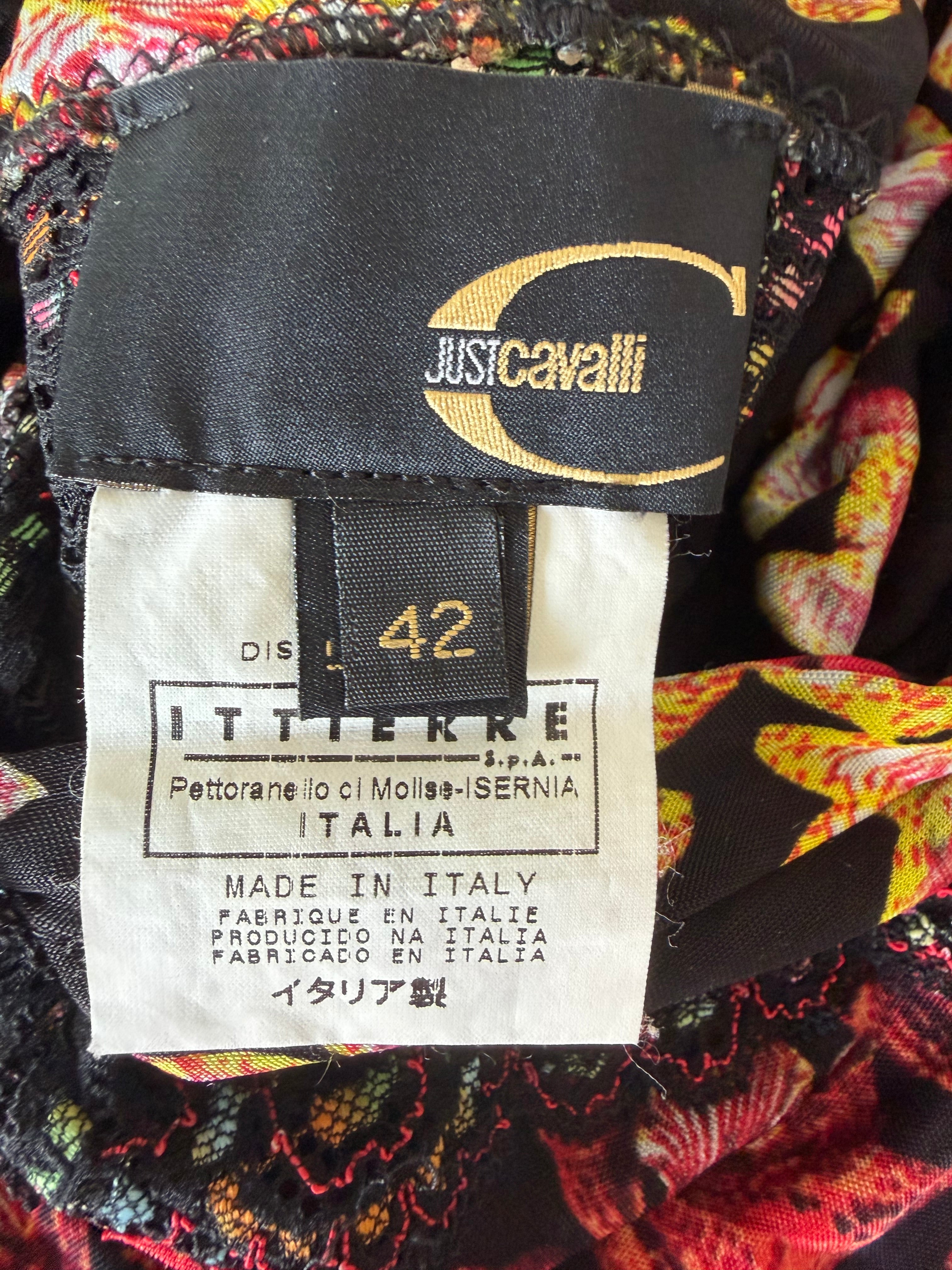 Just Cavalli Orchid & Lace Slip Dress