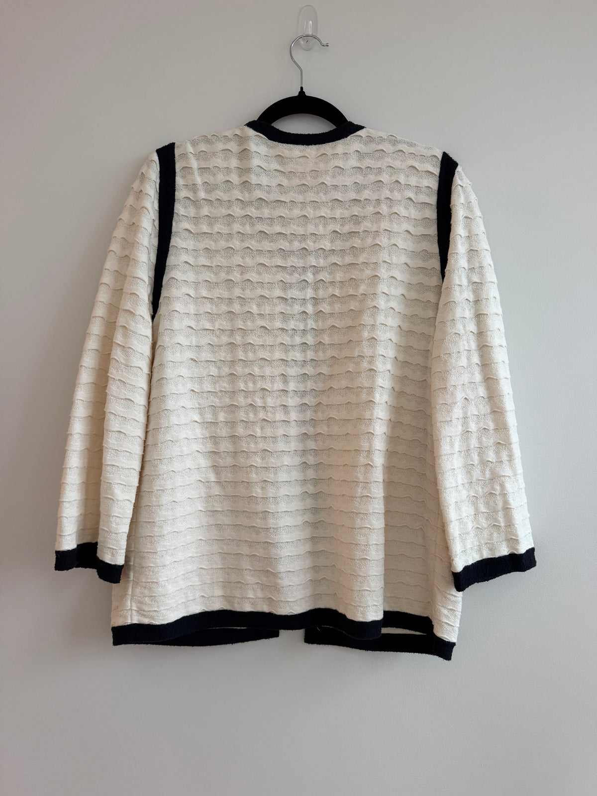 Chanel Cruise 2012 Ivory & Navy Cashmere-Blend Knit Jacket