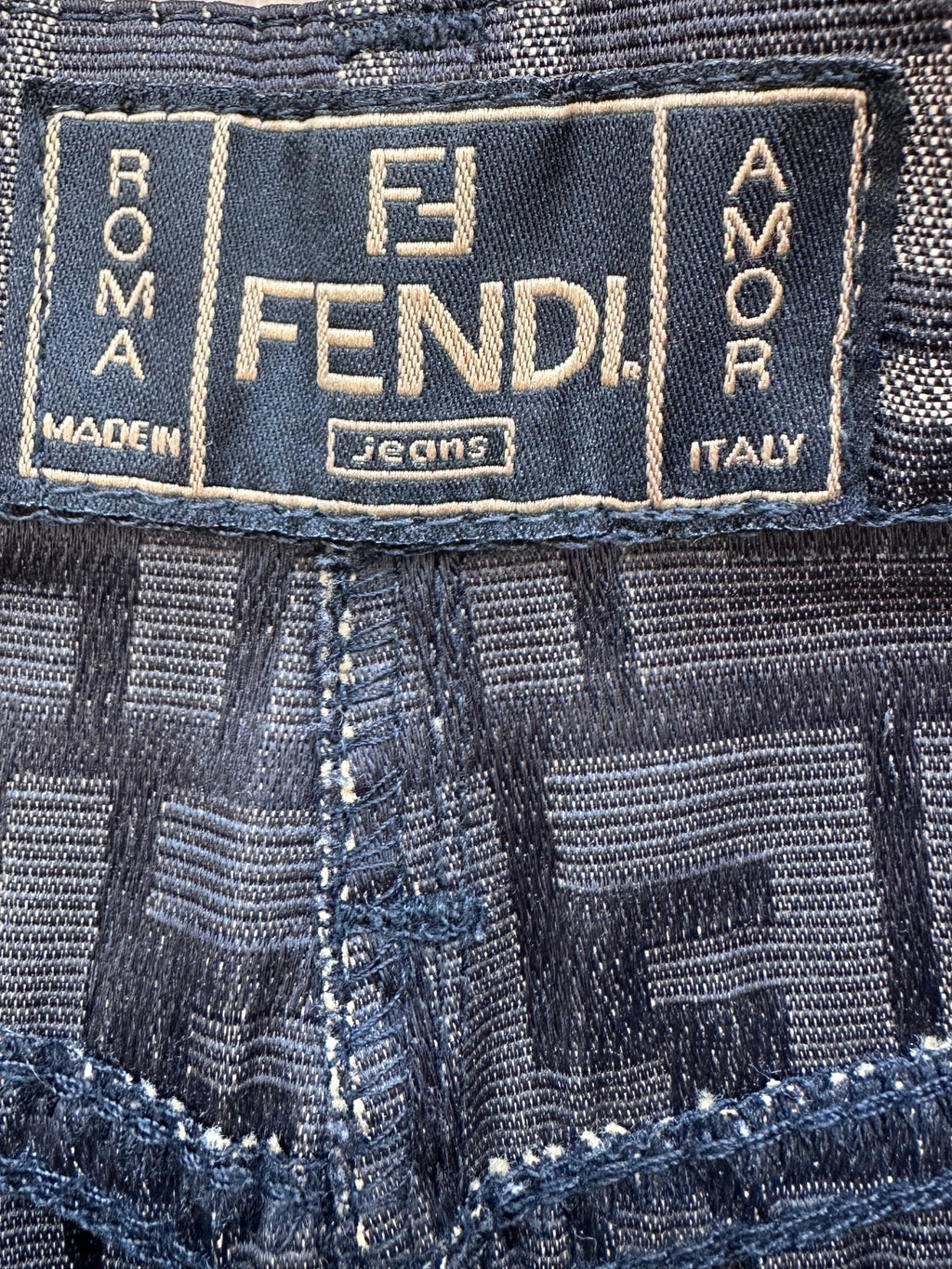FENDI Vintage 1990s Zucca Logo Skirt