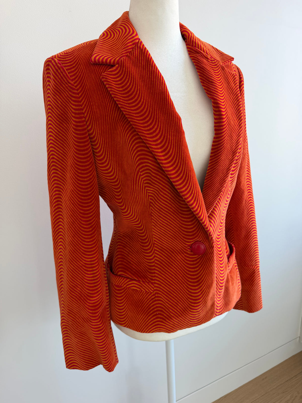1990s Versus Gianni Versace Psychedelic Velvet Blazer