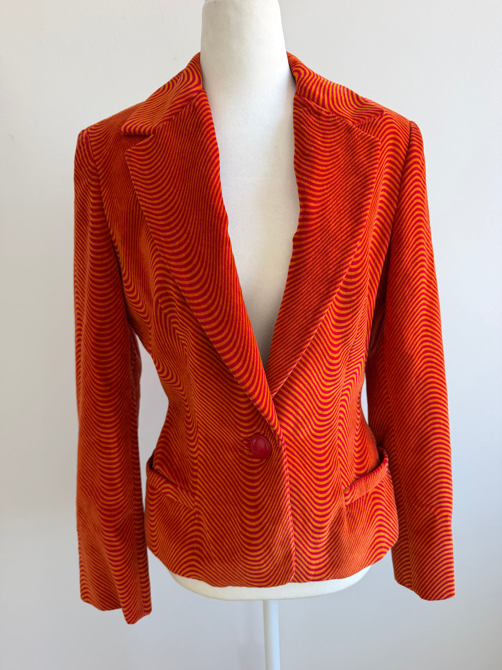 1990s Versus Gianni Versace Psychedelic Velvet Blazer