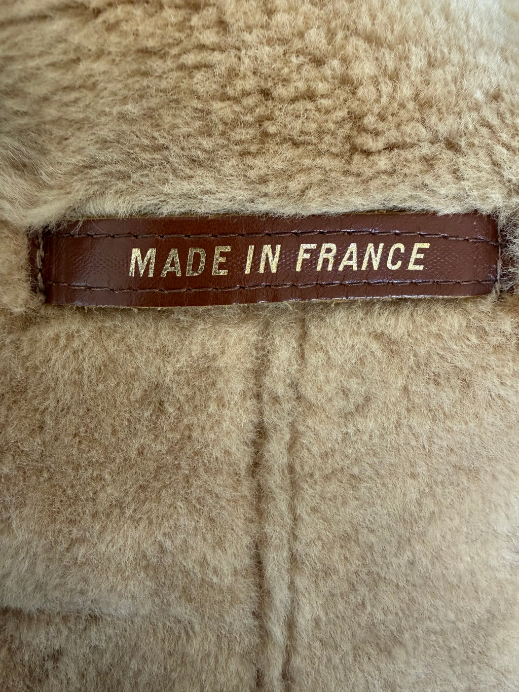 1970s French Shearling Toggle Coat – Camel Suede