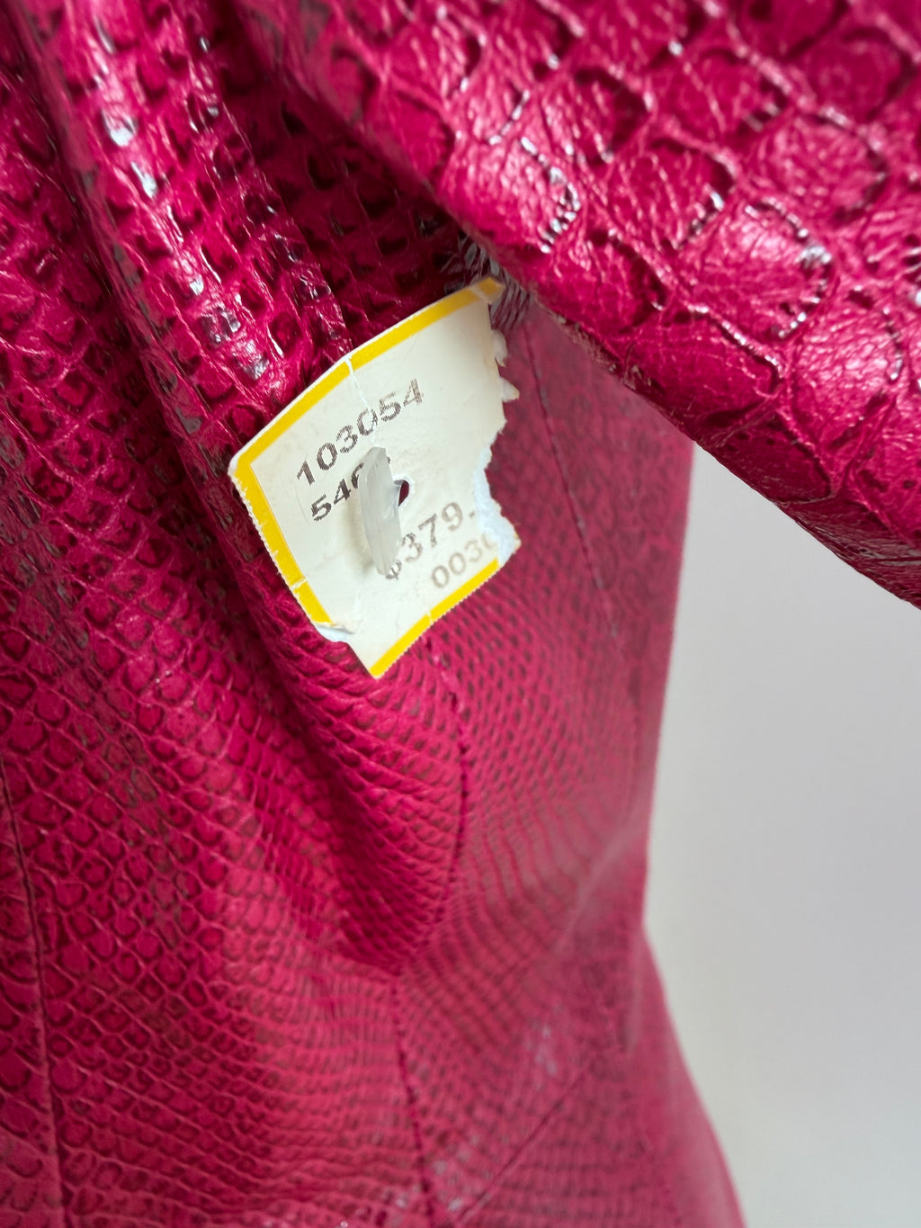 Escada Vintage Y2K Fuchsia Embossed Leather Blazer – Size 38