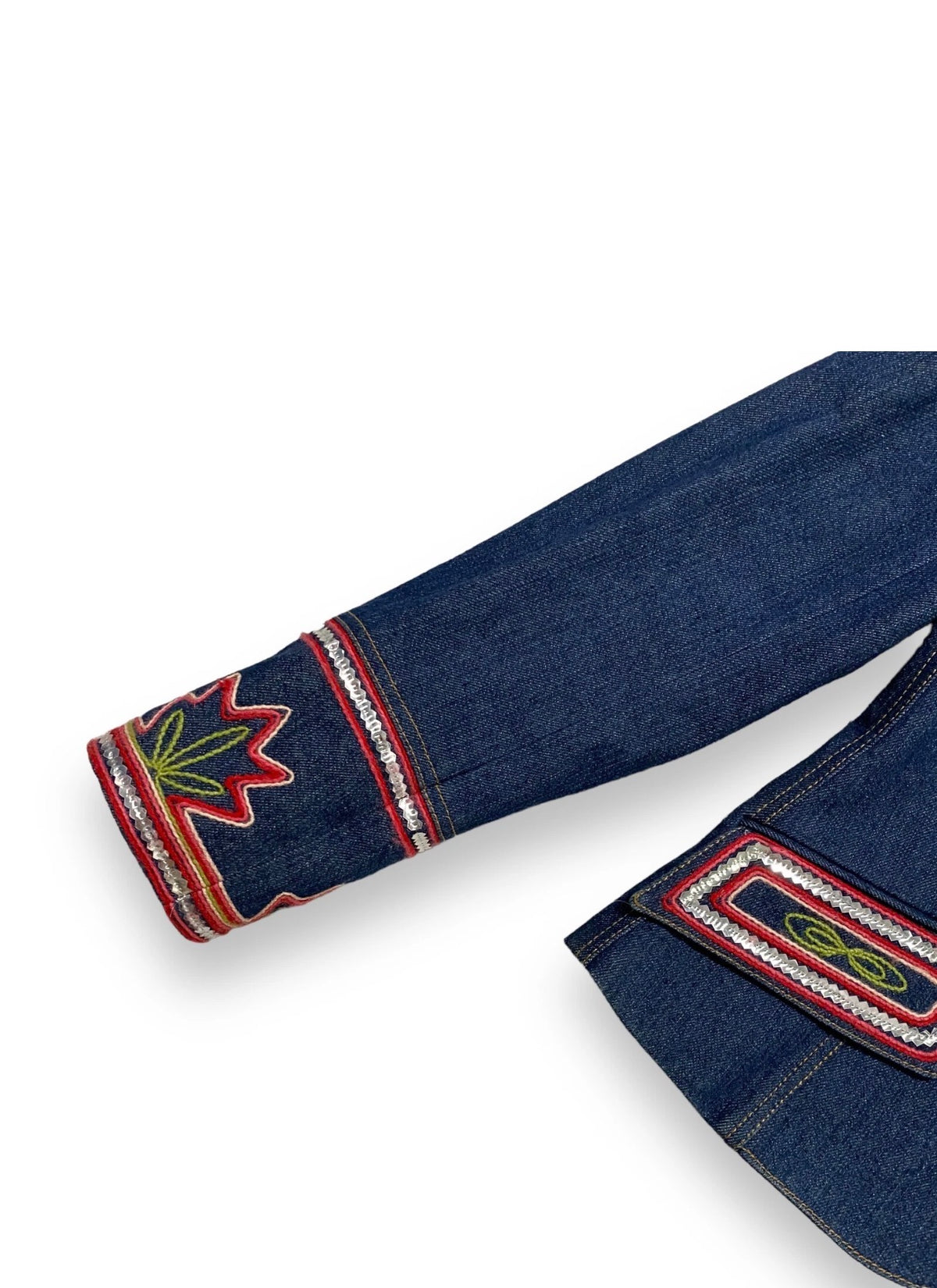 Christian Dior by John Galliano 2006 Embroidered Butterfly Denim Blazer