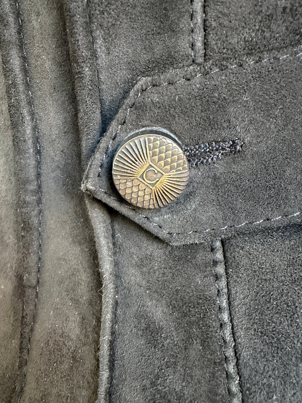 Class Roberto Cavalli Leather Rosette Jacket - 2009