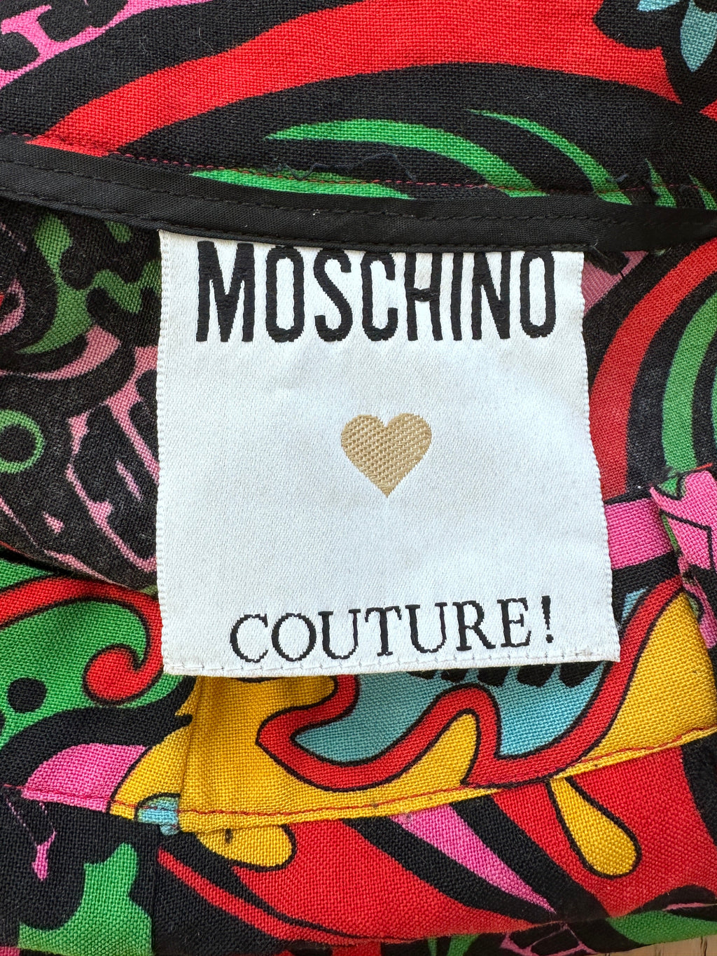 Vintage Moschino Couture Printed Pants — 90s Era
