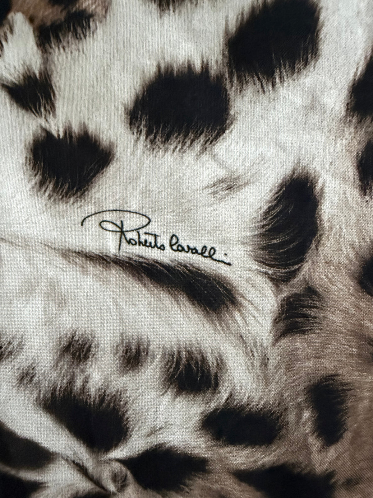 Roberto Cavalli Leopard Print Bodycon Midi Dress