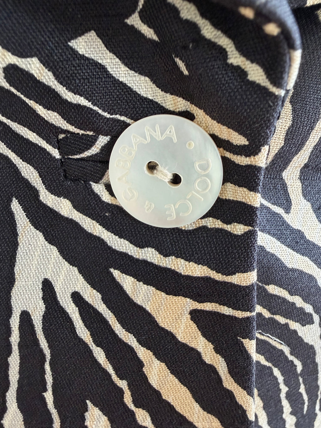 Dolce & Gabbana SS 1996 Silk Animal Print Blazer