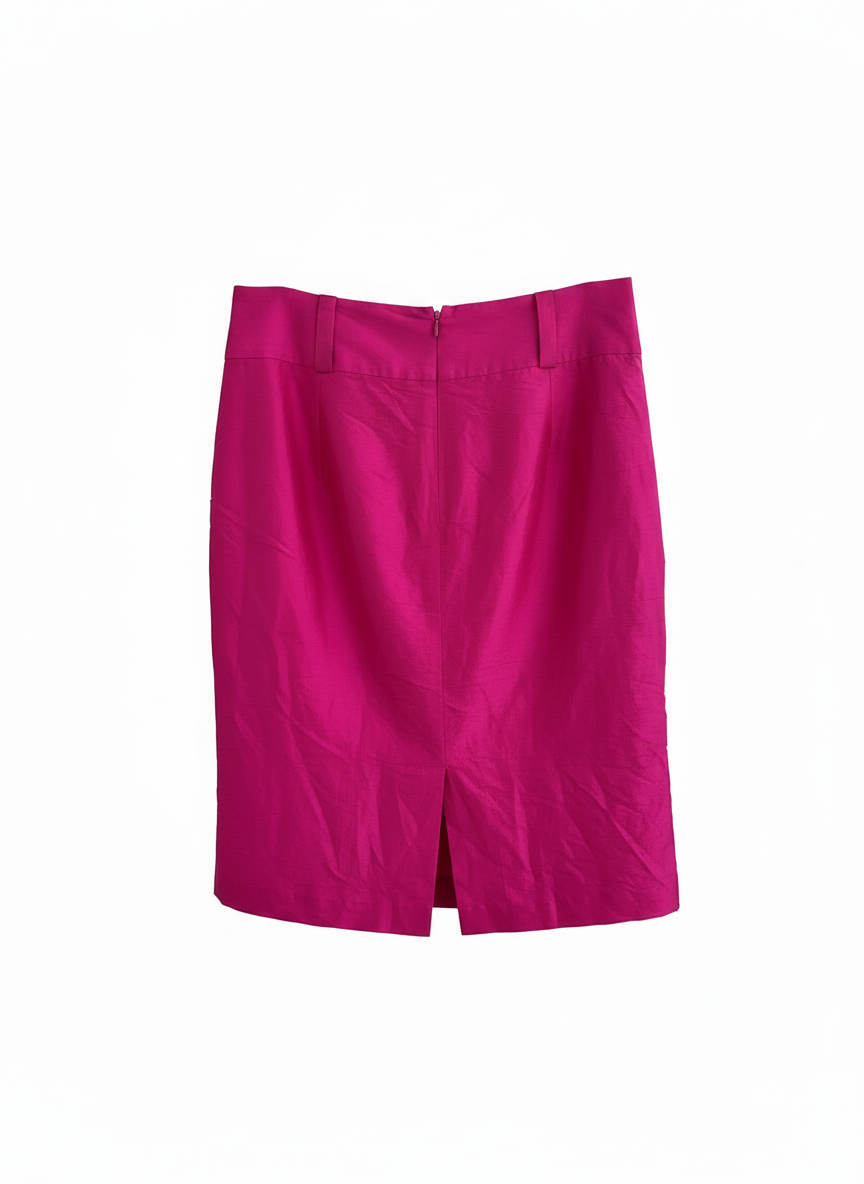 Dolce & Gabbana D&G Silk Skirt Hot Pink | Size 44