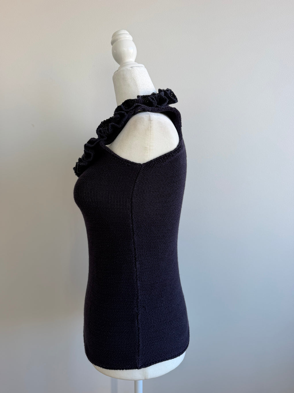 Vintage Marc by Marc Jacobs Rosette Ruffle Knit Tank Top