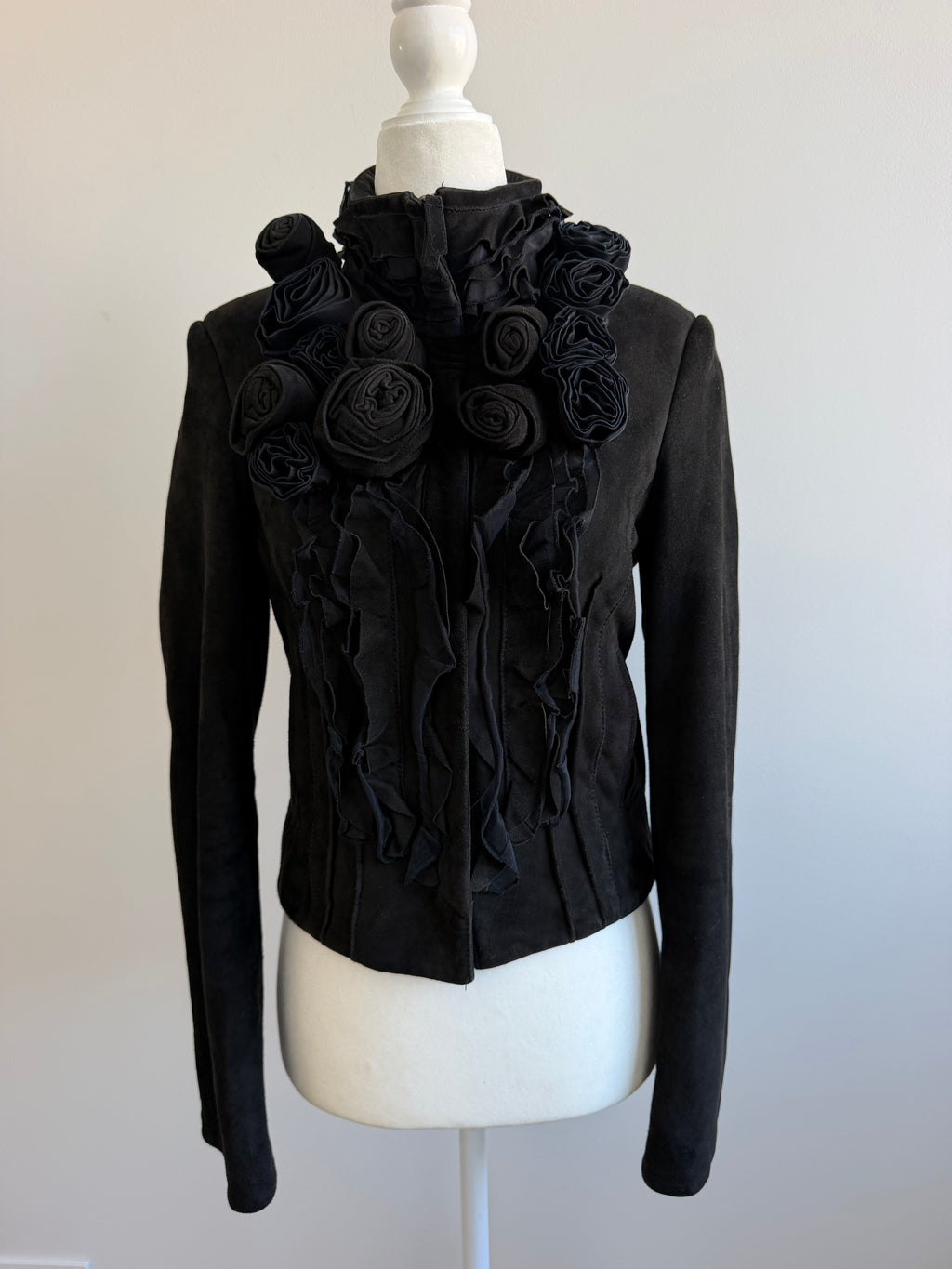 Class Roberto Cavalli Leather Rosette Jacket - 2009