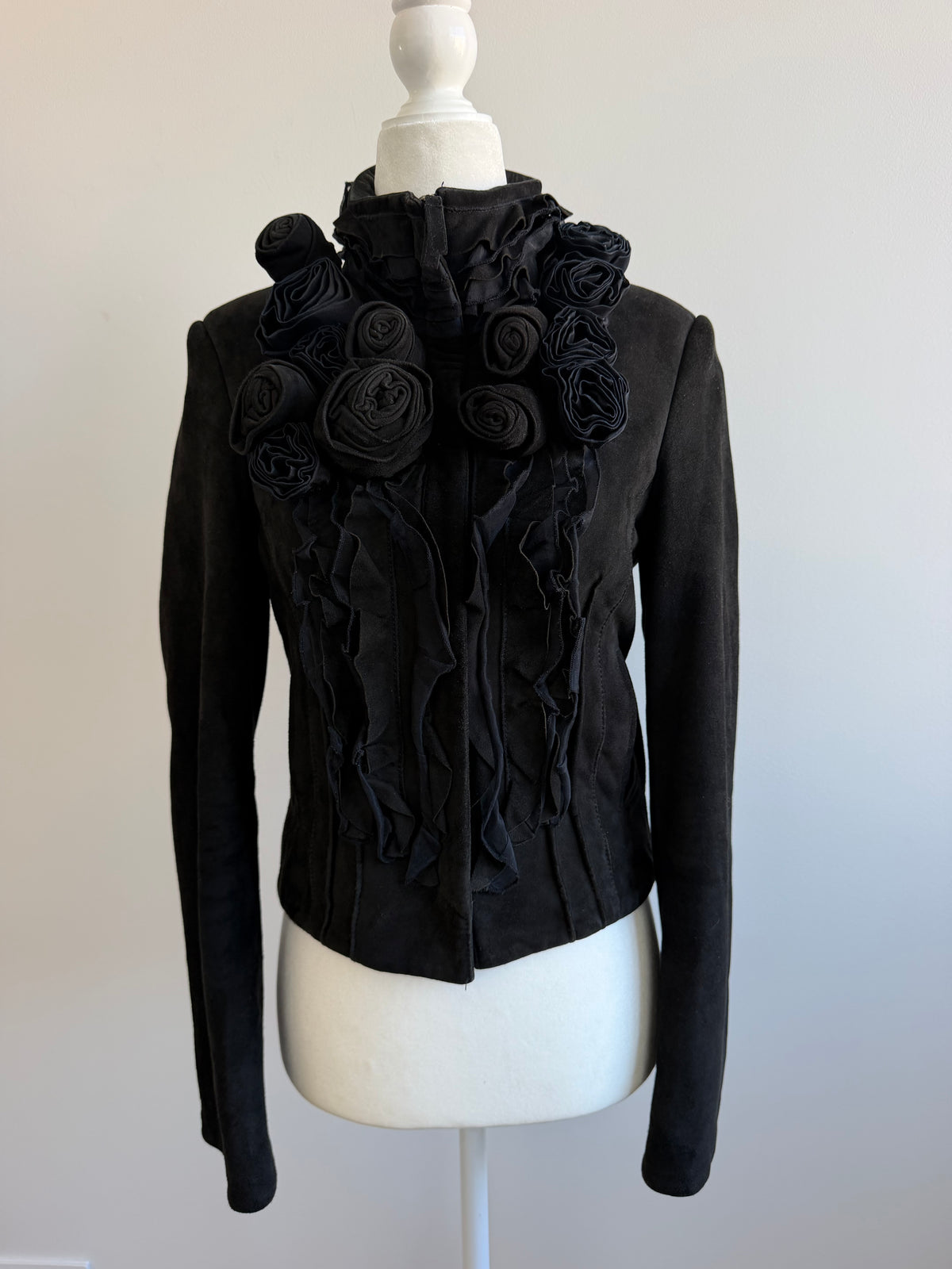 Class Roberto Cavalli Leather Rosette Jacket - 2009