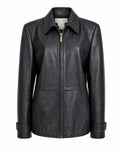 Escada Margaretha Ley Black Nappa Leather Zip Jacket