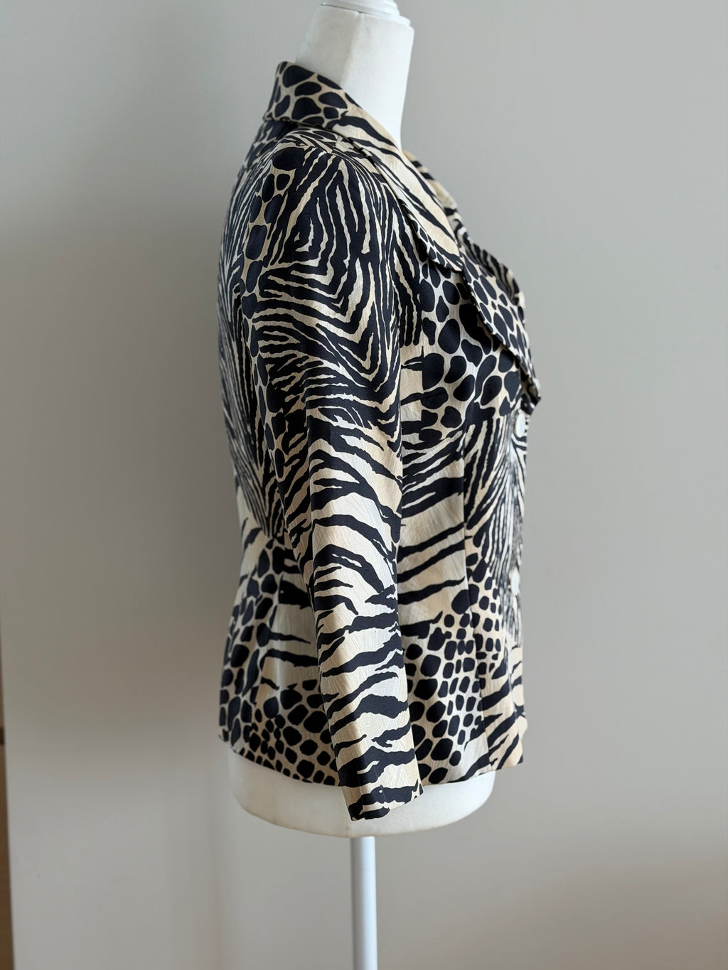 Dolce & Gabbana SS 1996 Silk Animal Print Blazer