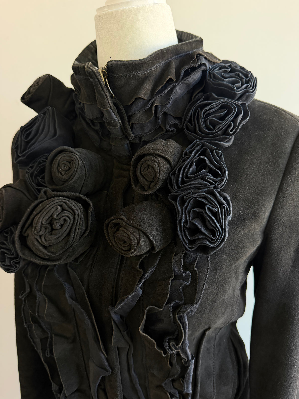 Class Roberto Cavalli Leather Rosette Jacket - 2009