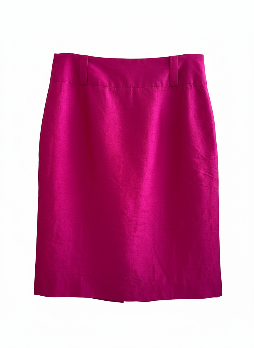 Dolce & Gabbana D&G Silk Skirt Hot Pink | Size 44