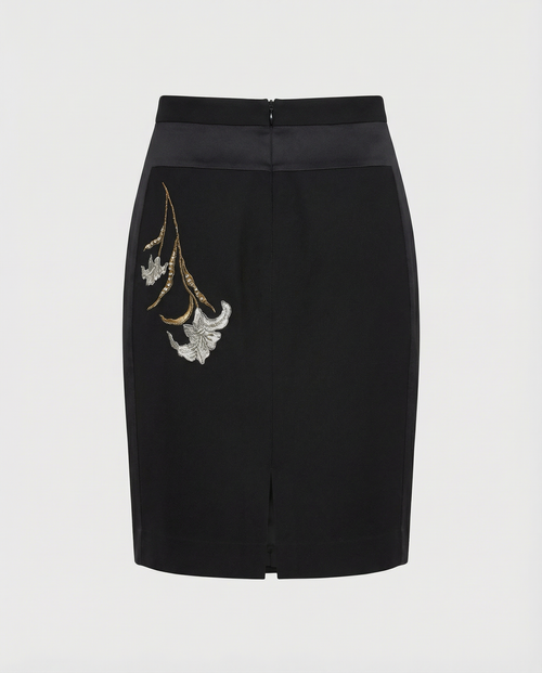 Blumarine 100% Silk Embroidered Skirt