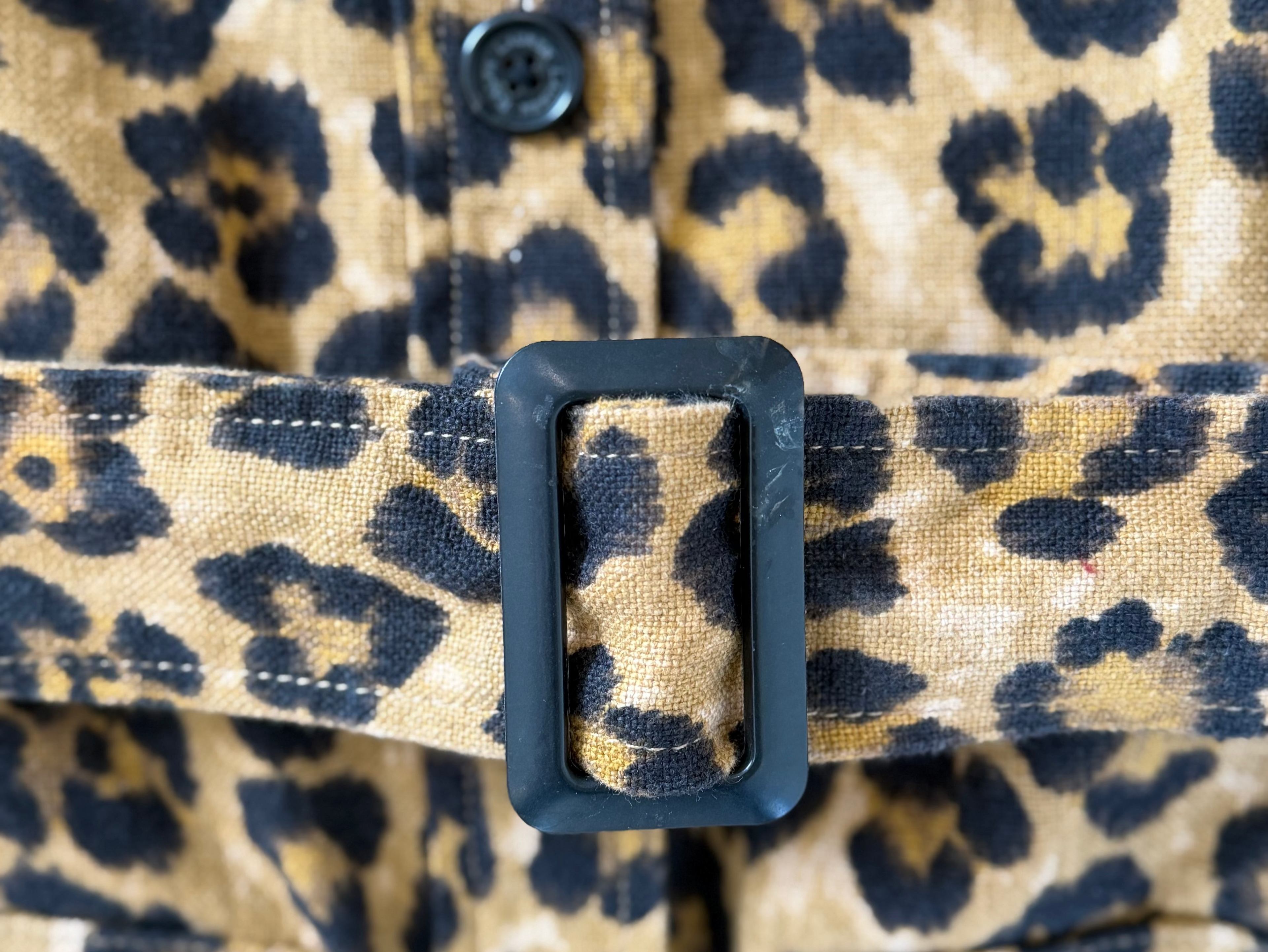 Vintage Ralph Lauren Leopard Print Belted Safari Jacket | Size L