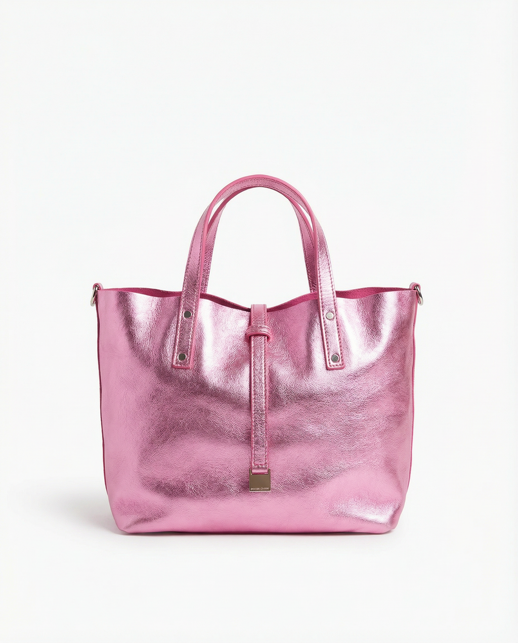 Rare Tiffany & Co. Hot Pink Reversible Suede & Metallic Tote