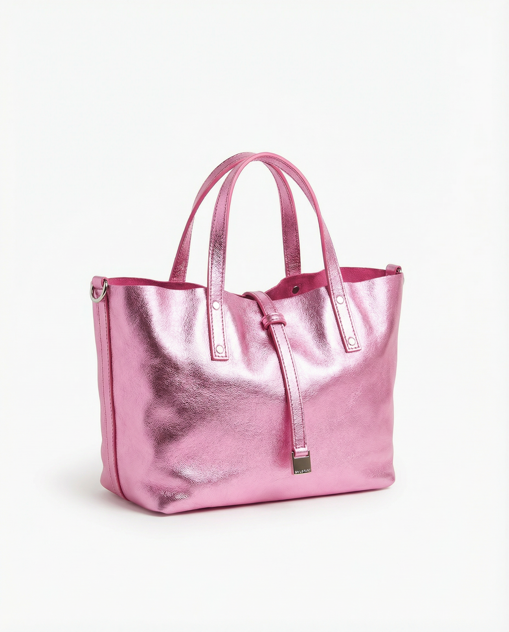 Rare Tiffany & Co. Hot Pink Reversible Suede & Metallic Tote