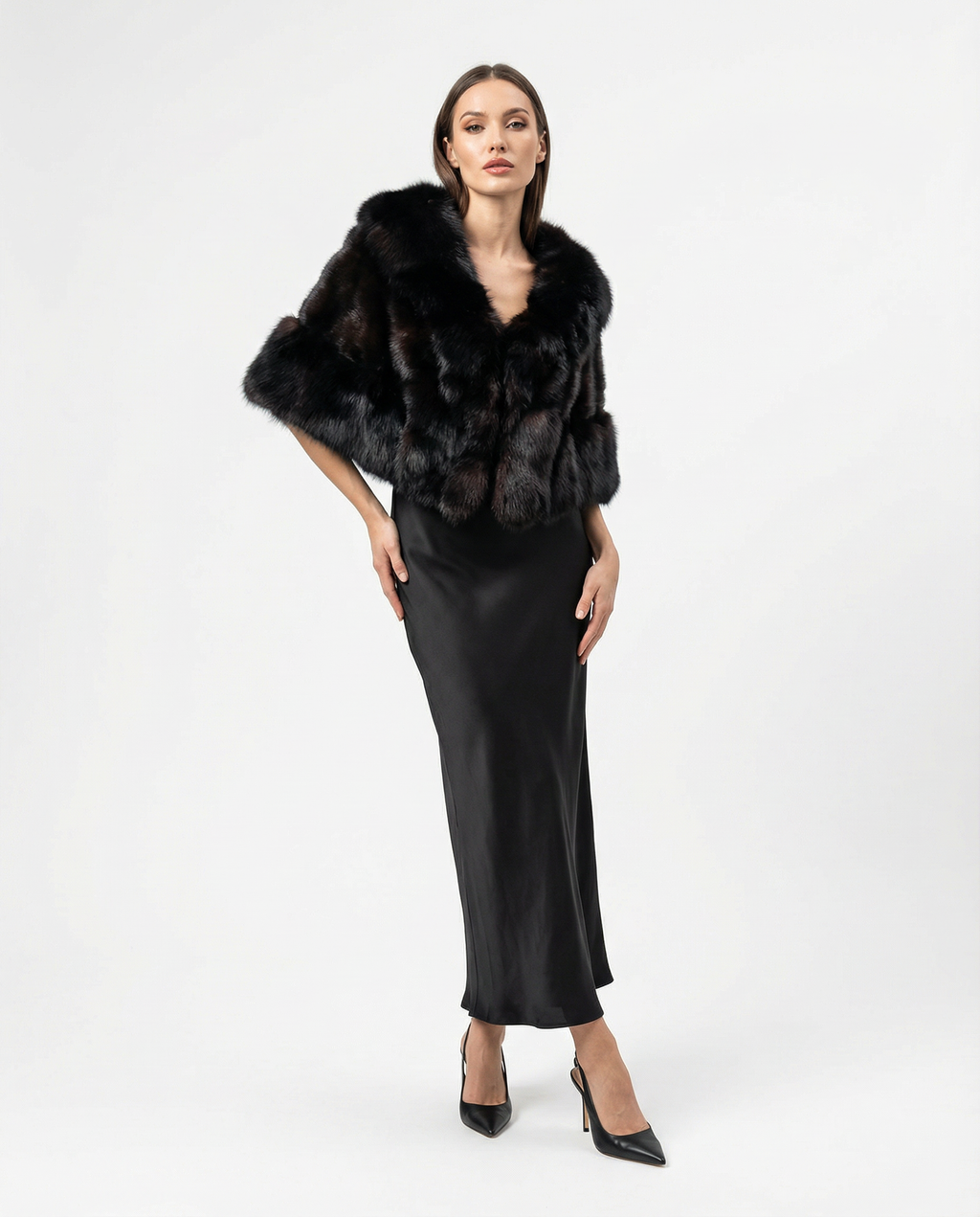 Vintage Saks Fifth Avenue Genuine Mink Fur Cape