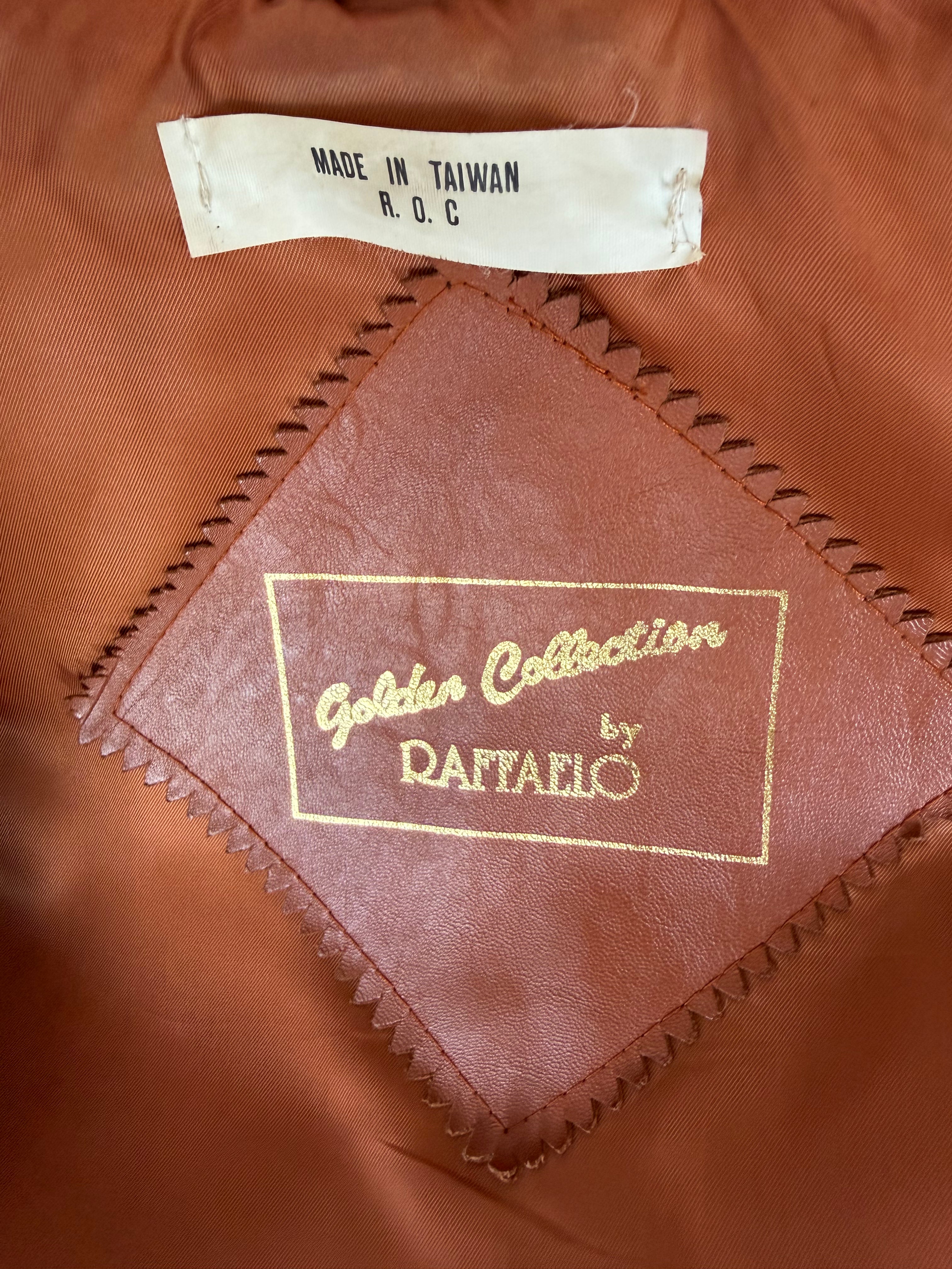 Vintage 100% Leather Cognac Leather Jacket