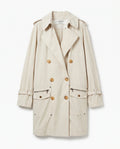 Lanvin Paris Été 2007 Ivory Oversized Draped Trench Coat