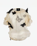 Vintage D&G Dolce & Gabbana Silk Butterfly Appliqué Blouse