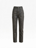 1990s Fendi Karl Lagerfeld Leopard Print Jeans Made in Italy