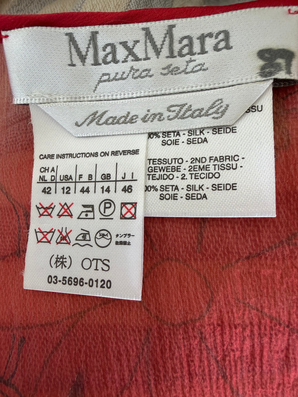 Y2K Max Mara Studio Silk Wrap Blouse Sheer Floral Tie Top