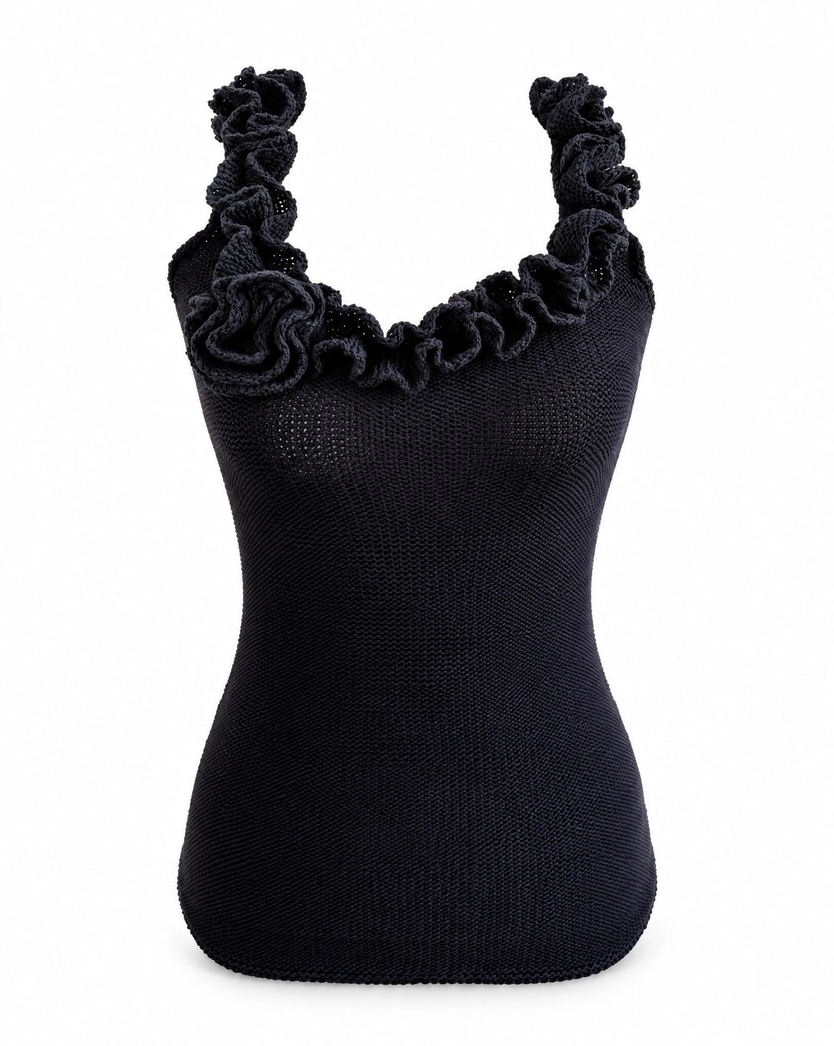 Vintage Marc by Marc Jacobs Rosette Ruffle Knit Tank Top
