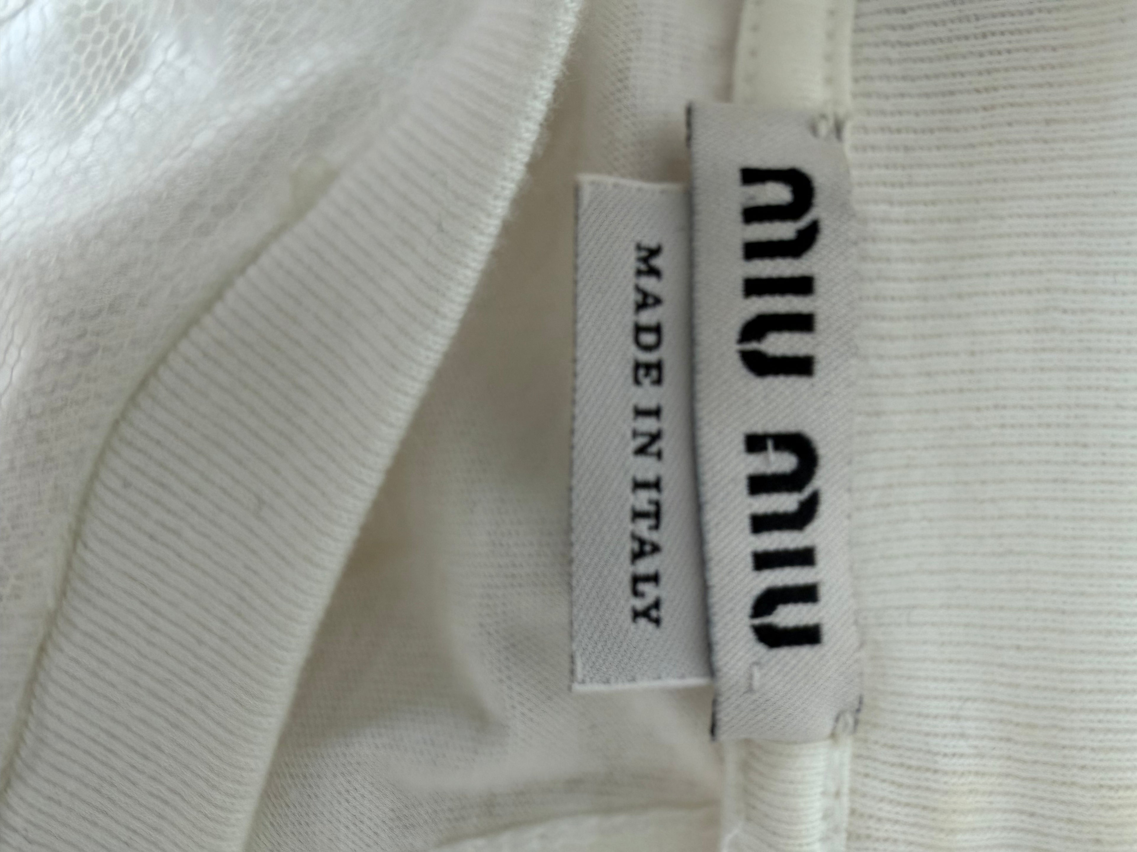 Miu Miu Lace Appliqué T-Shirt (Early 2010s Era)