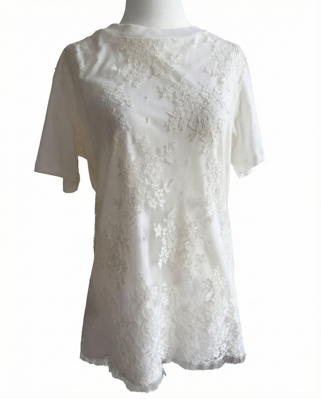 Miu Miu Lace Appliqué T-Shirt (Early 2010s Era)