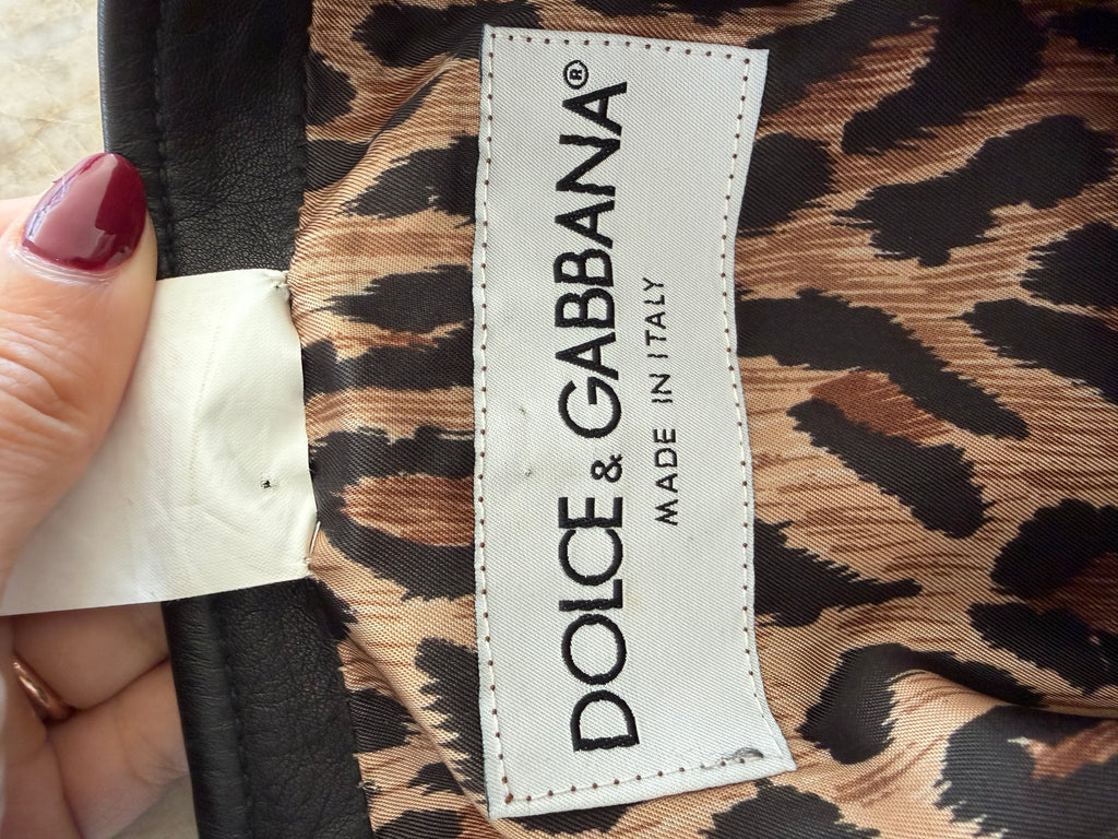 Vintage Y2K Dolce & Gabbana Black Pony Hair Leather Mini Skirt – Late 1990s/Early 2000s