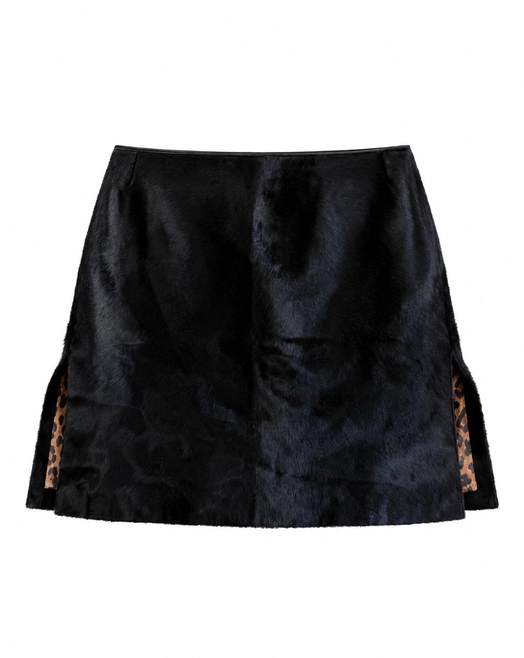 Vintage Y2K Dolce & Gabbana Black Pony Hair Leather Mini Skirt – Late 1990s/Early 2000s