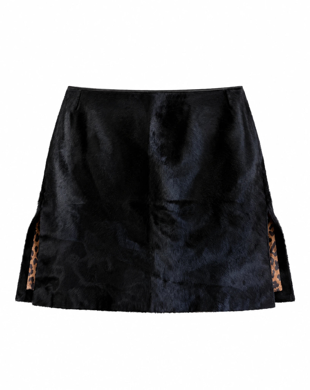 Vintage Y2K Dolce & Gabbana Black Pony Hair Leather Mini Skirt – Late 1990s/Early 2000s