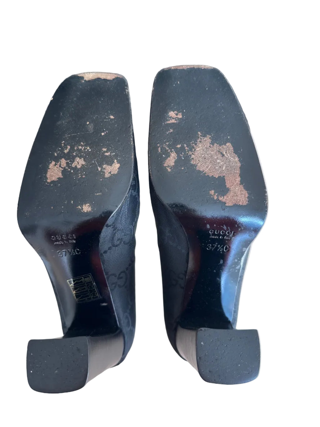 Vintage Gucci “Tenby” GG Monogram Fabric Pumps - Early 2000s