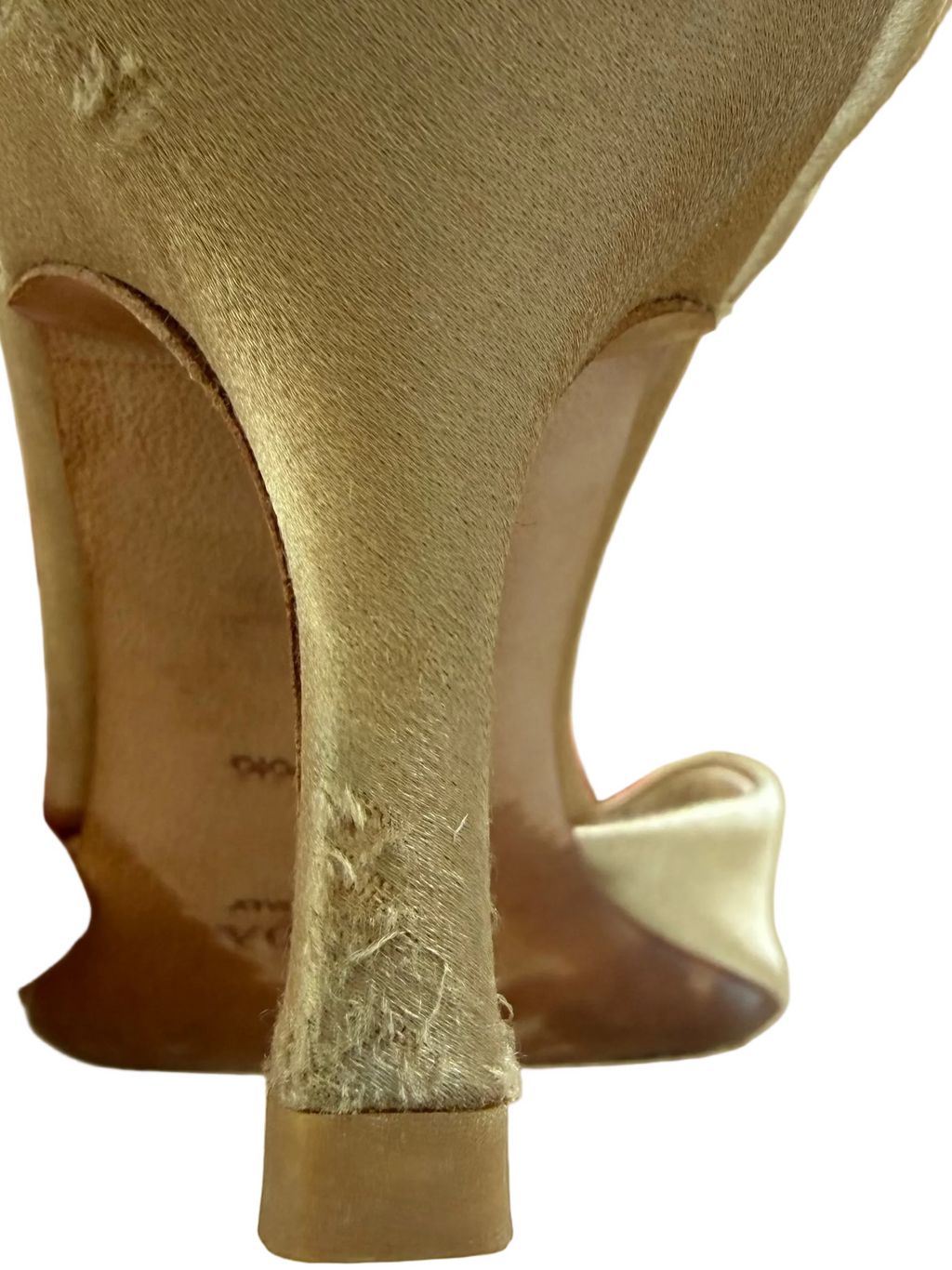 Prada Satin Kitten Heel Sandals Size 36 Gold Beige Vero Cuoio Y2K Made in Italy
