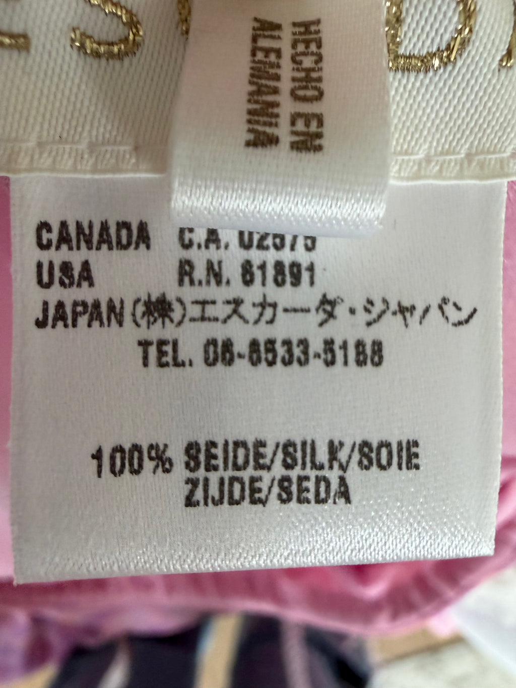 Vintage Escada Silk Pink Midi Skirt Y2K Bias Cut