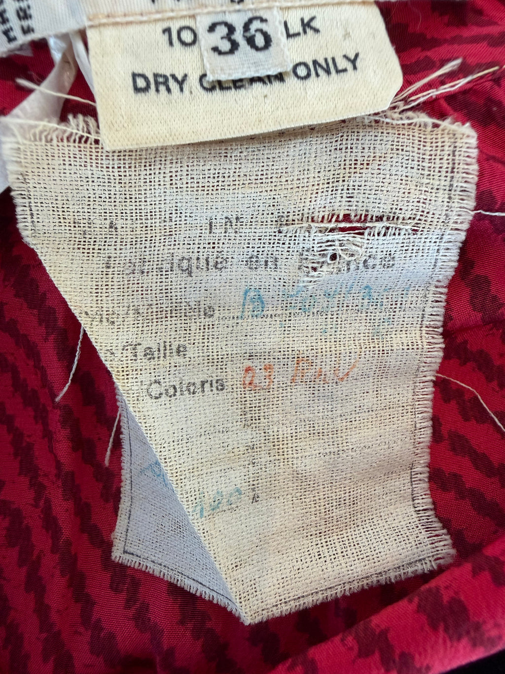 1980 Saint Laurent Rive Gauche Red Silk Pussy Bow Blouse