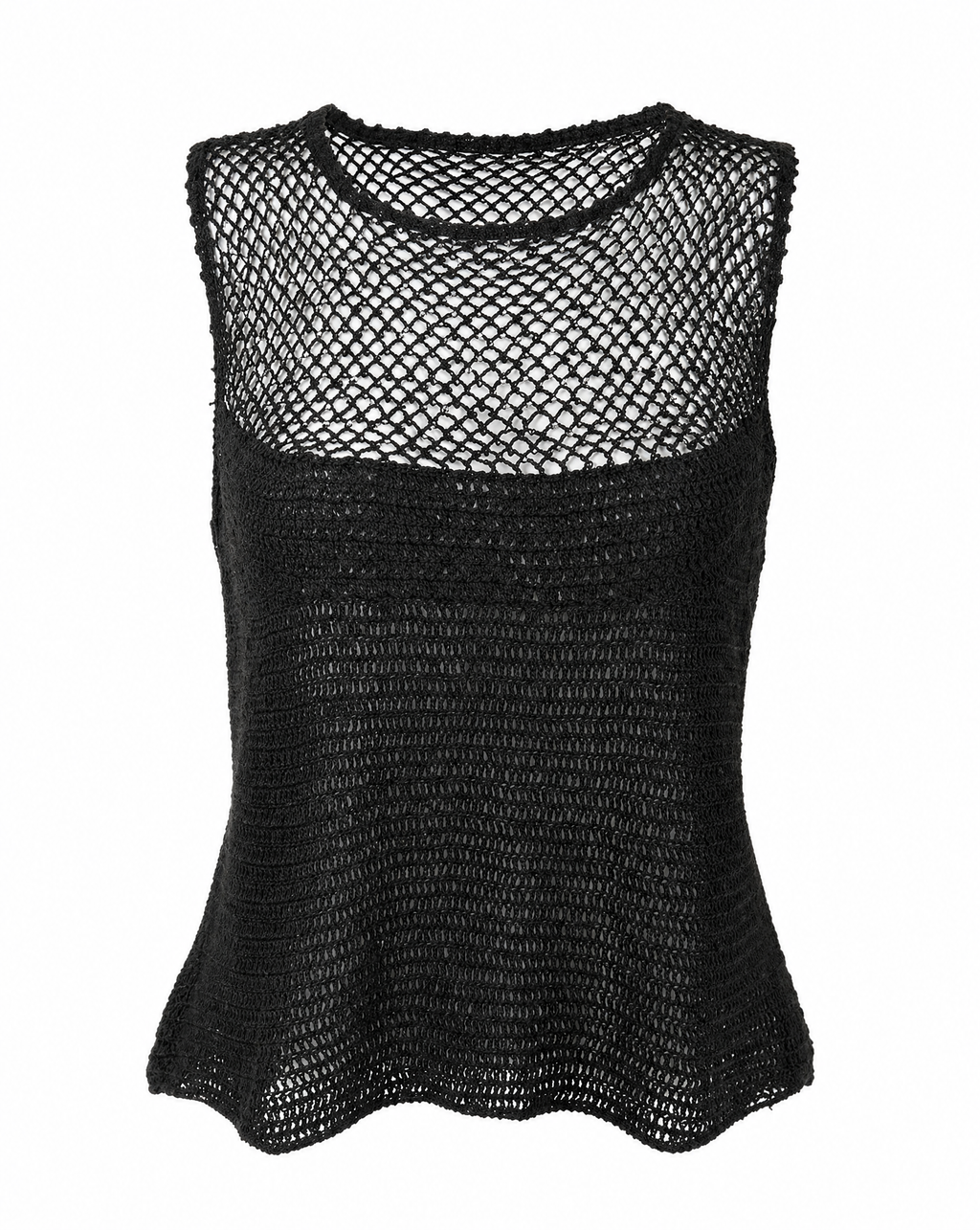 Vintage Cheap & Chic by Moschino Beaded Mesh Knit Top
