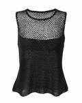 Vintage Cheap & Chic by Moschino Beaded Mesh Knit Top