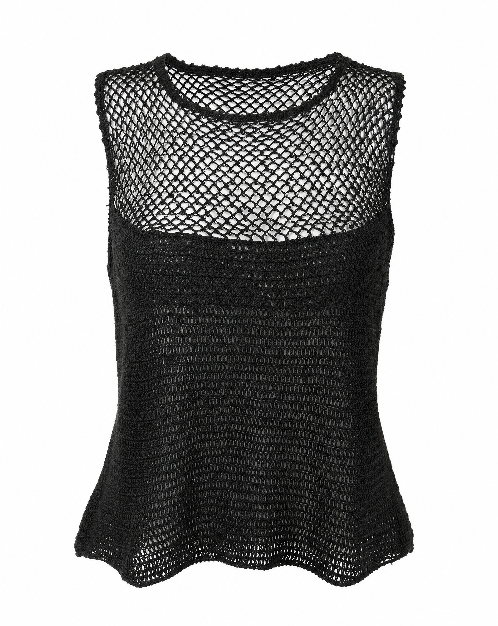 Vintage Cheap & Chic by Moschino Beaded Mesh Knit Top